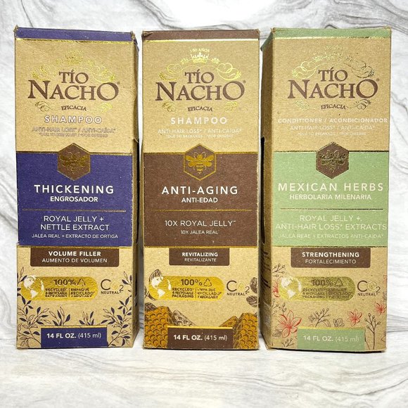 3 Tio Nacho Anti-Hair Loss Anti-Aging, Thickening, Strengthening Shampoo 14oz ea - Picture 1 of 1